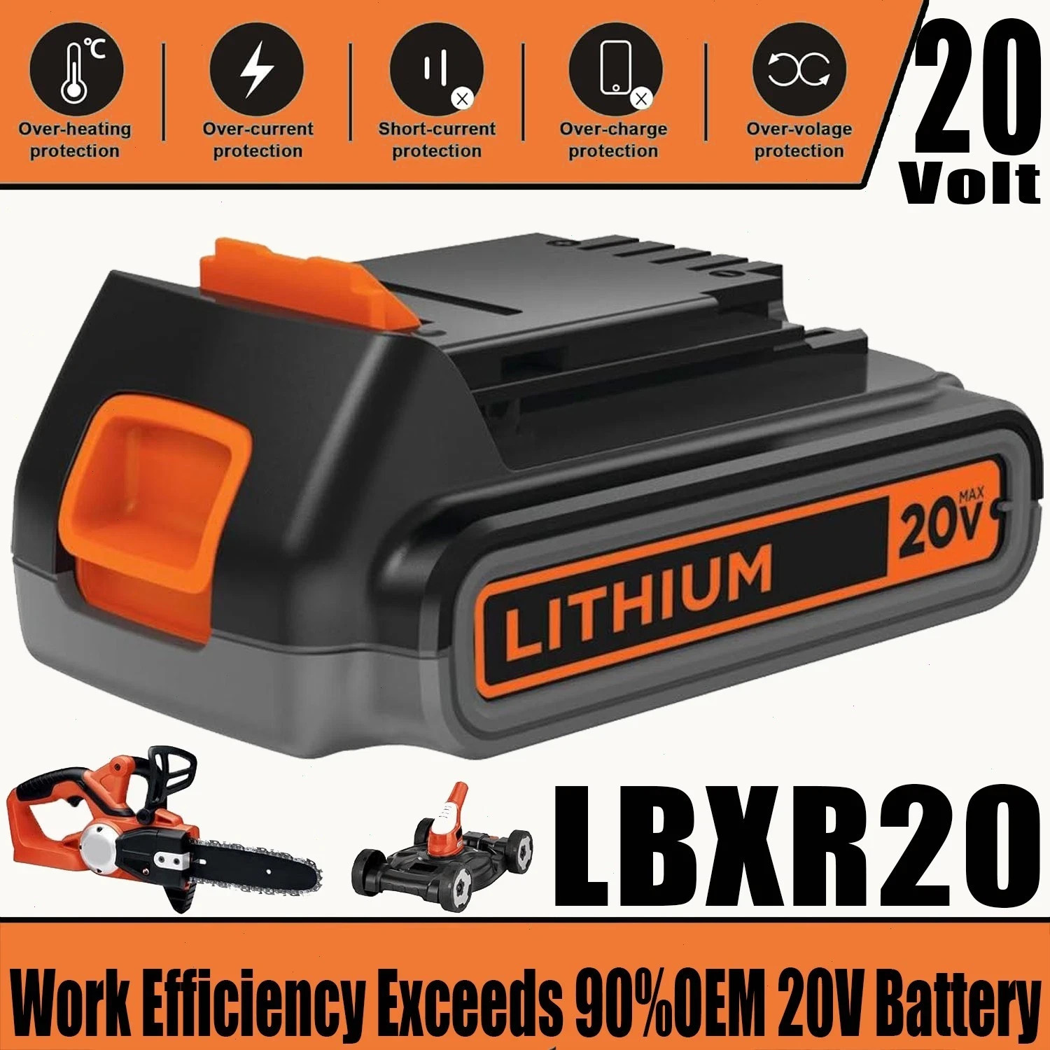 2PACK NEW 20V Lithium-ion Battery / Charger for BLACK DECKER 20 Volt LBXR20 LB20