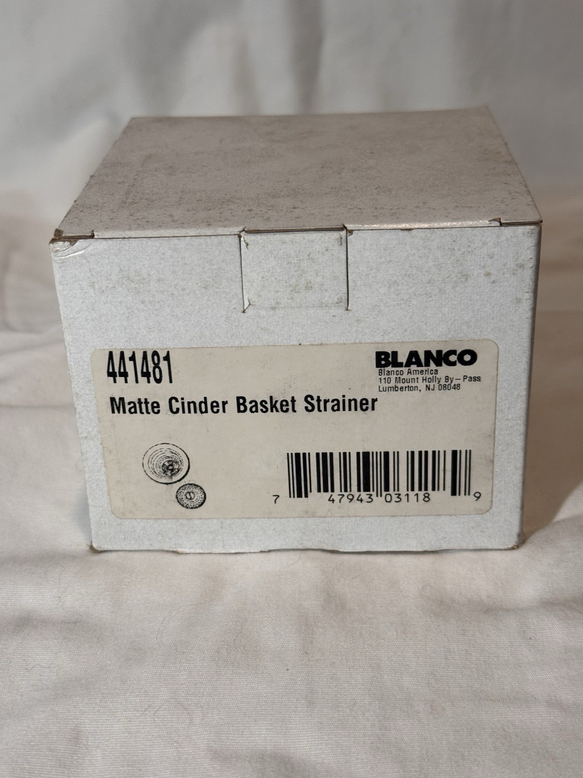 Blanco 441481 Matte Cinder Plastic Basket Strainer, 3.5 In., Corrosion Resistant