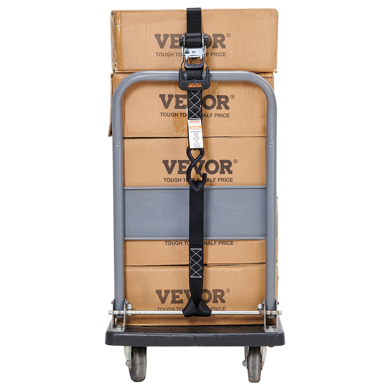 VEVOR 4 Pack Ratchet Tie Down Straps 5208 lbs 1.6″ x 8′ Heavy Duty for Cargo