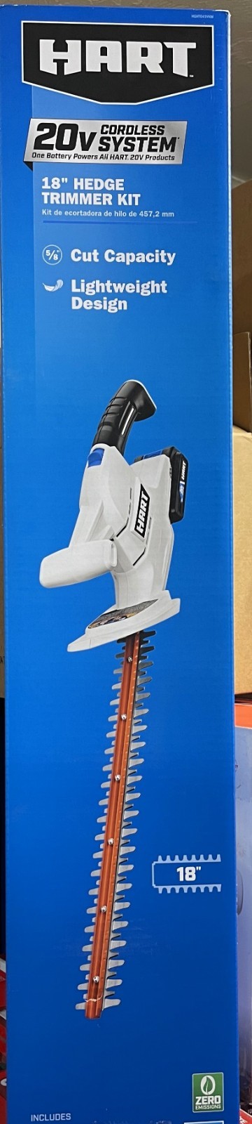Hart 20Volt Cordless 18-Inch Hedge Trimmer – Bare Tool, no Battery