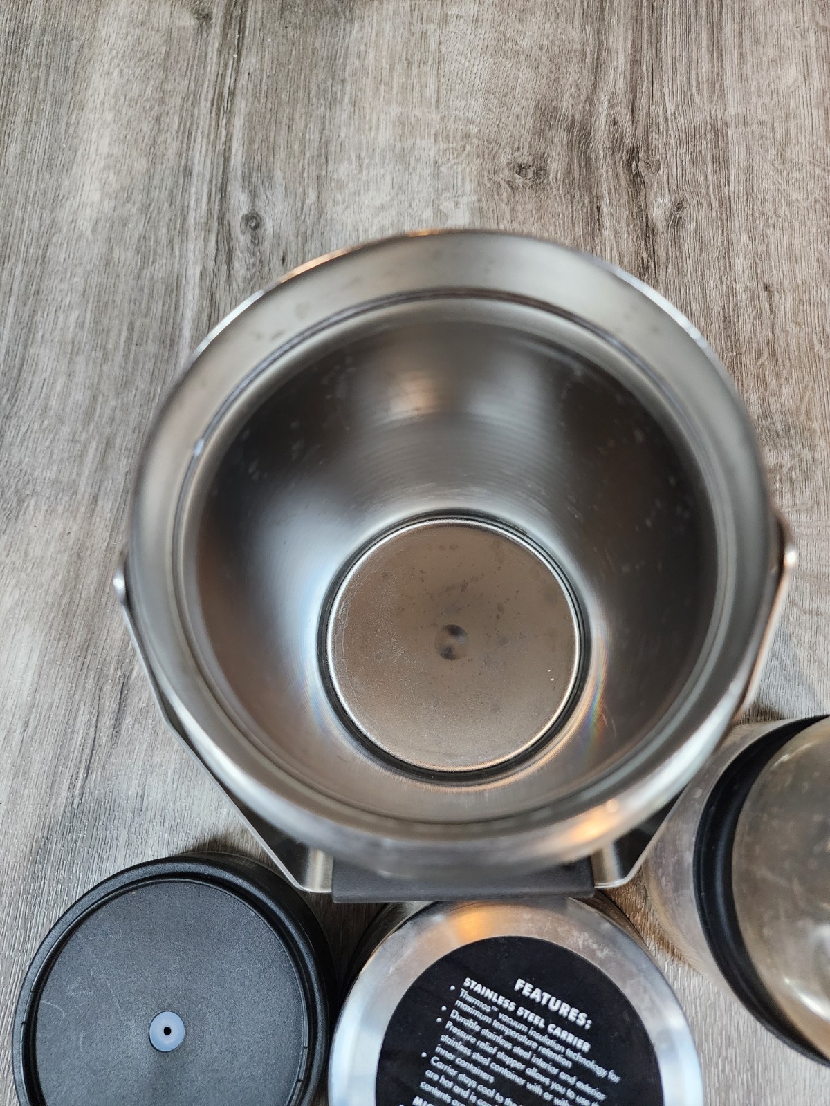 Thermos Stainless King 47 oz Food Jar SK3030 w/ 2 Containers Big Boss Style