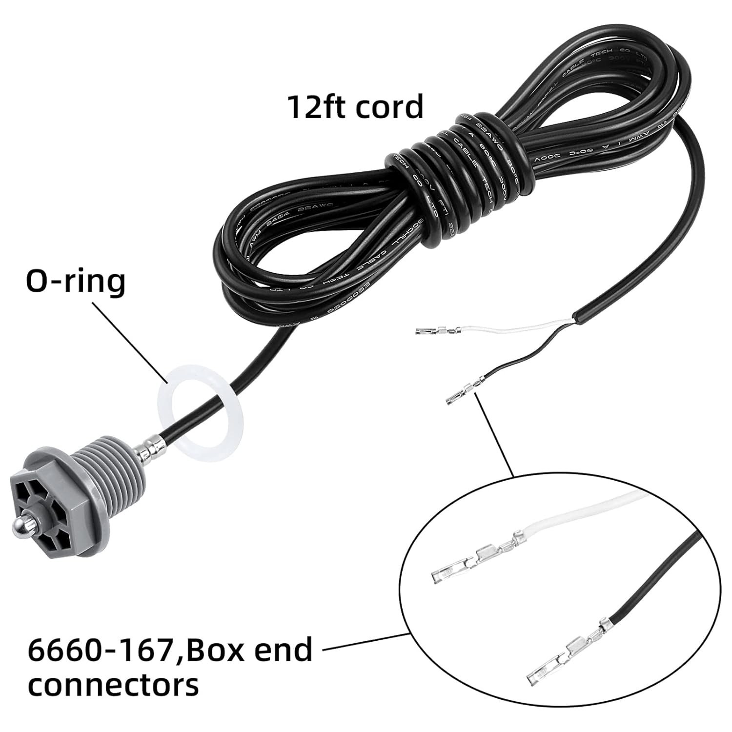 6600-166 Temp Sensor,Curled Finger Connectors for Sundance and Jacuzzi Hot Tub