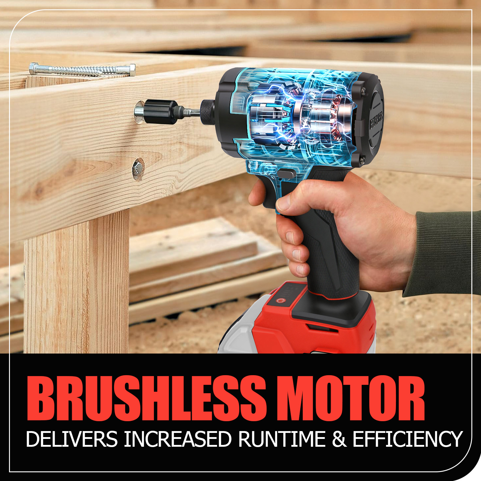 Compatible Milwaukee M18 Lithium-Ion Cordless 1/4″ Hex Impact Driver Brushless