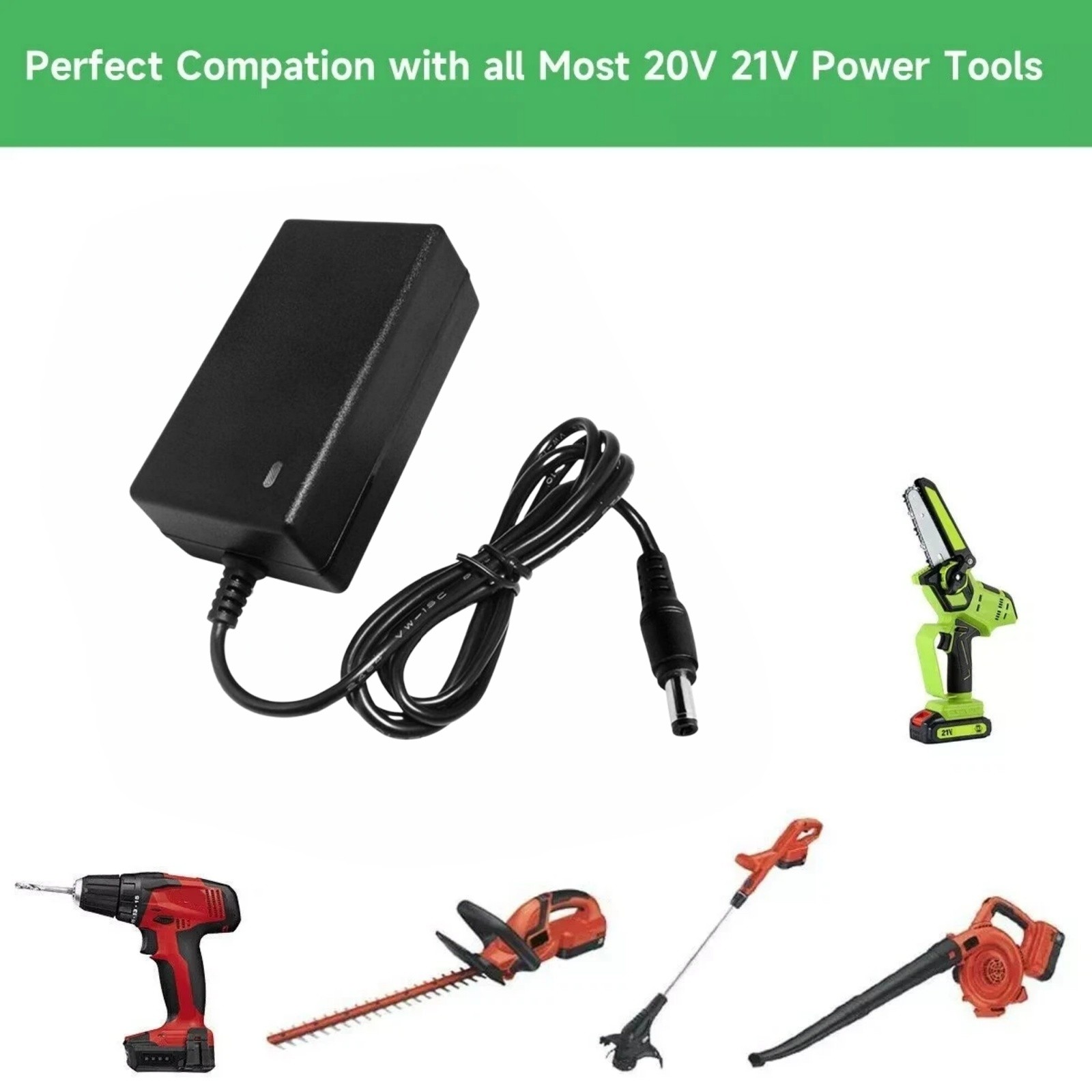 Universal Battery Charger Perfect For Most 20V 21V Power Tools Battery Pack