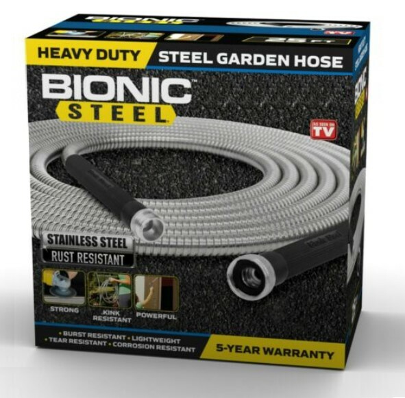 Bionic Steel Metal Garden Hose – Heavy Duty 304 Stainless Steel Lifetime Hose