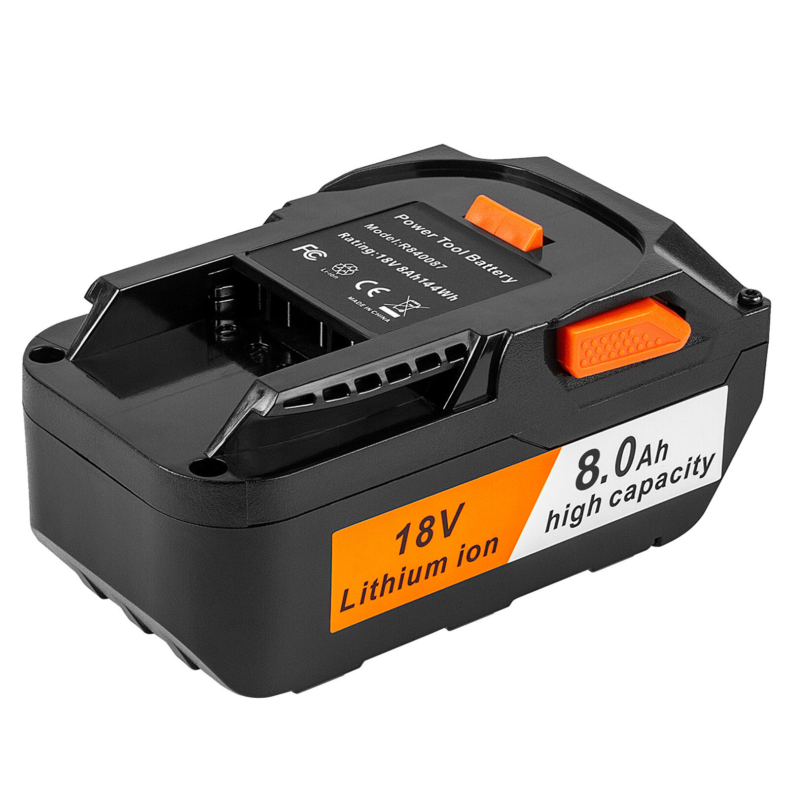 8000mAh For Ridgid R840085 6.0Ah Lithium Battery Rigid 18Volt R840087 Power Tool
