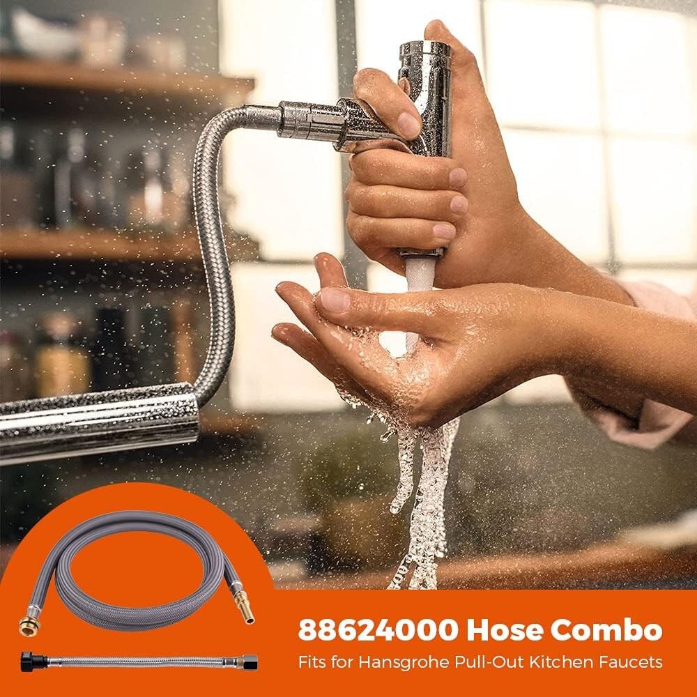 Durable Nylon 59-Inch Hose Combo for Hansgrohe Faucets – Money-Back Guarantee
