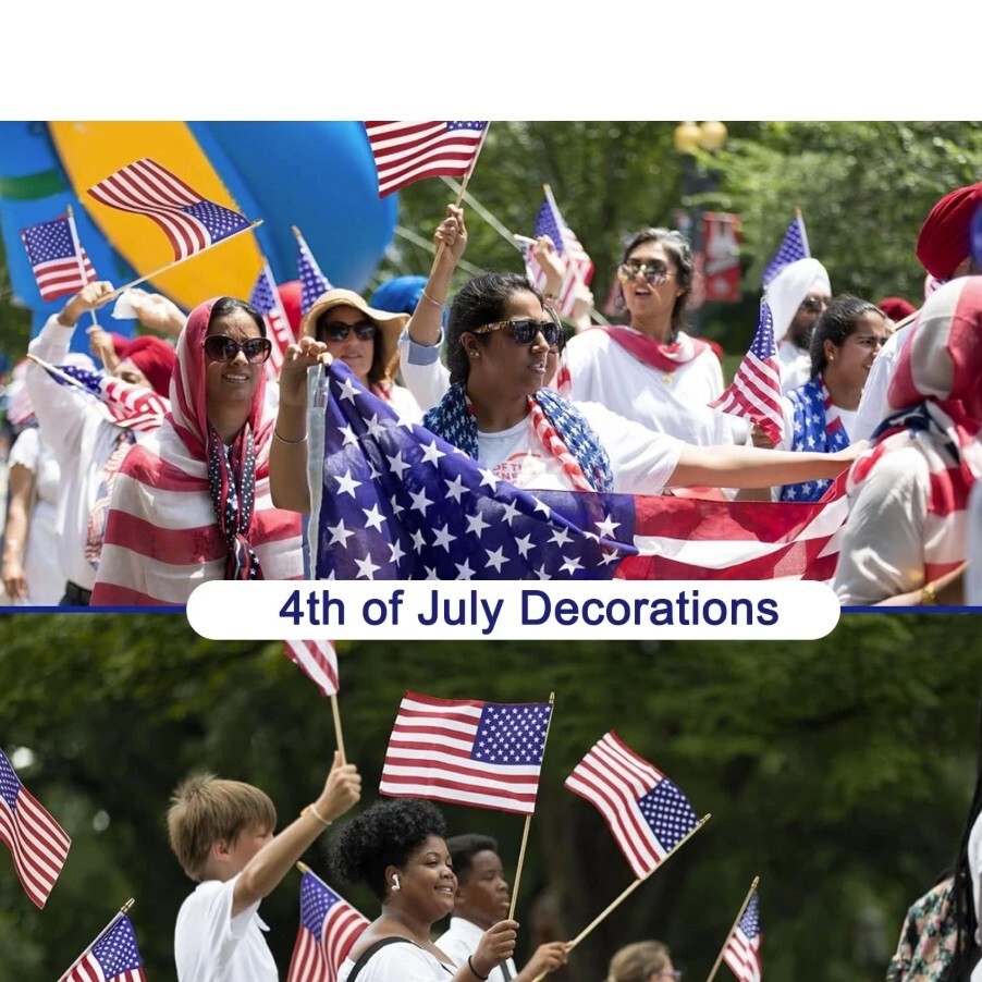 12 x 18 American Stick Flag large size with 30″x3/8″ Wood Staff Heavy duty