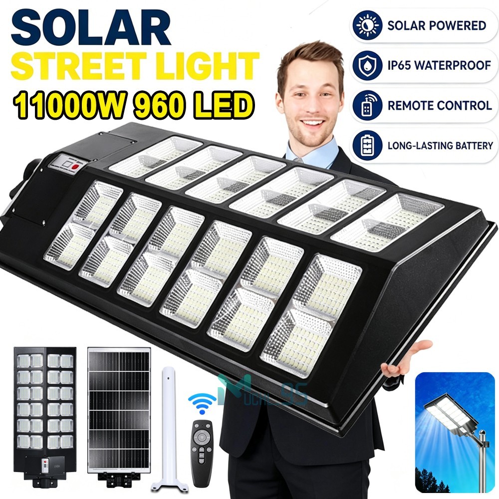 11000W Commercial Super Large Solar Street Lights Outdoor Dusk to Dawn Aluminium