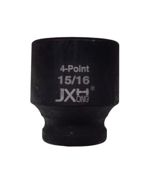 1/2″ Drive 15/16″ 4-Point Square Impact Socket, Heat Treated Cr-V Alloy Steel