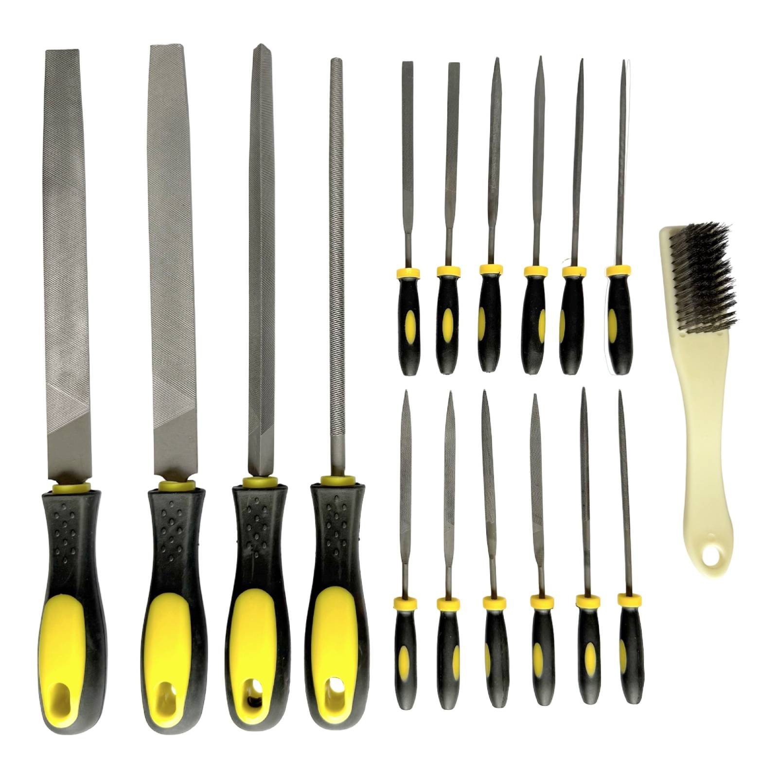 New 17PC Alloy Steel File Sets with Carry Case For Metal Wood Brass Aluminum US