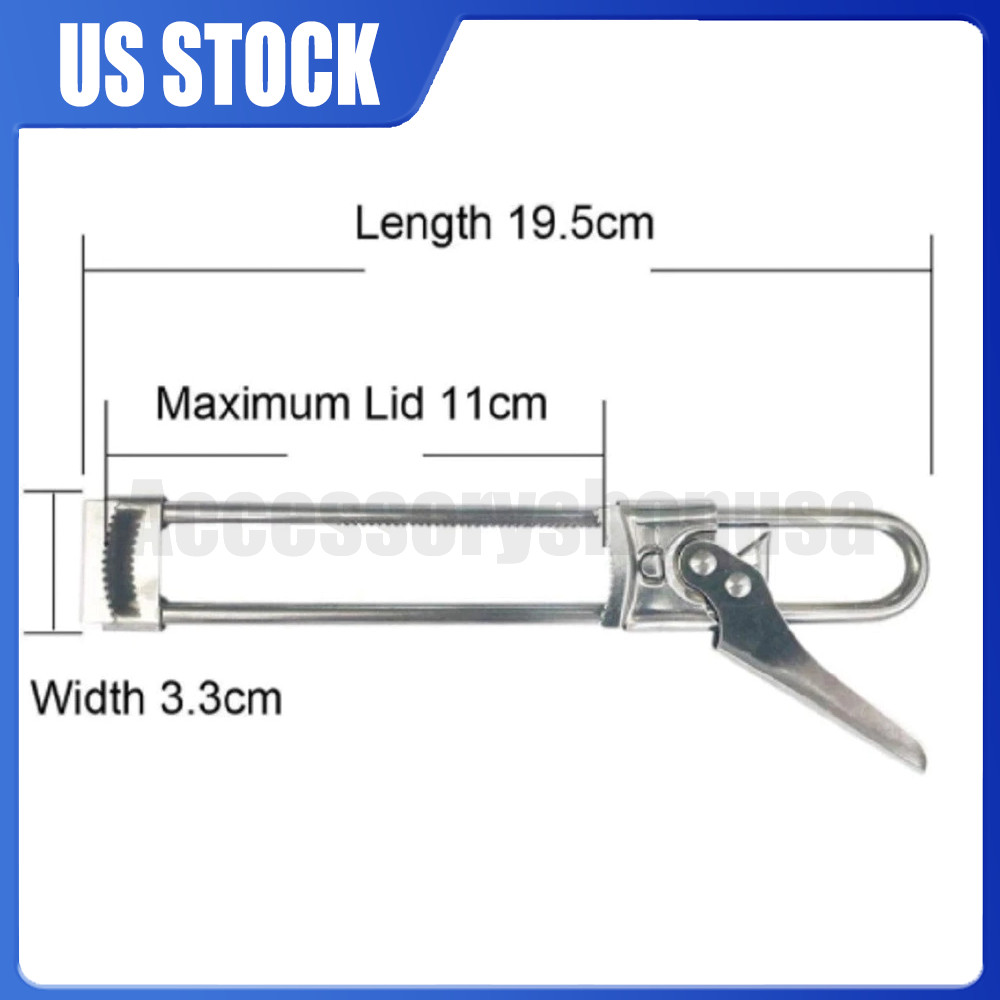 NEW Stainless Steel Can Opener Multifunctional Adjustable Jar Lid Gripper Tool