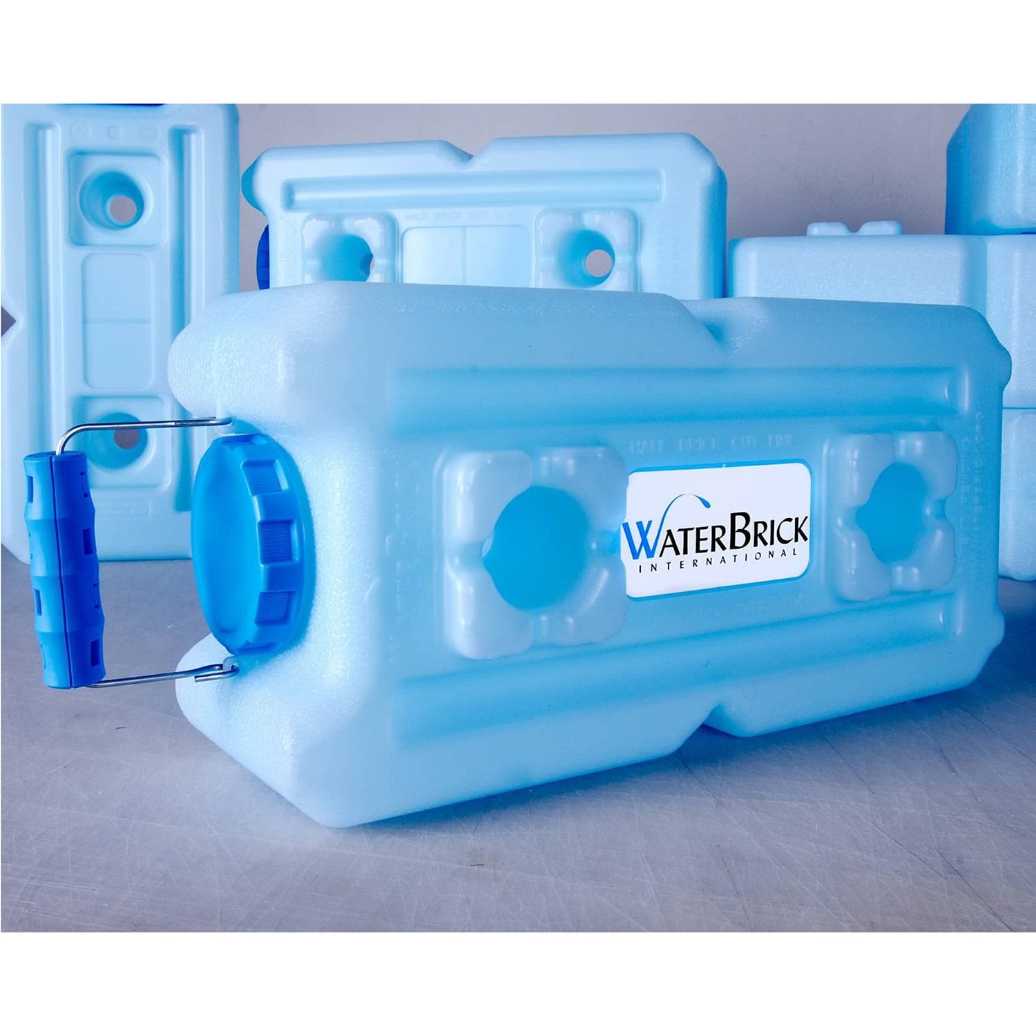 WaterBrick 3.5 Gallon Stackable Emergency Water Food Storage Container 10 Pack