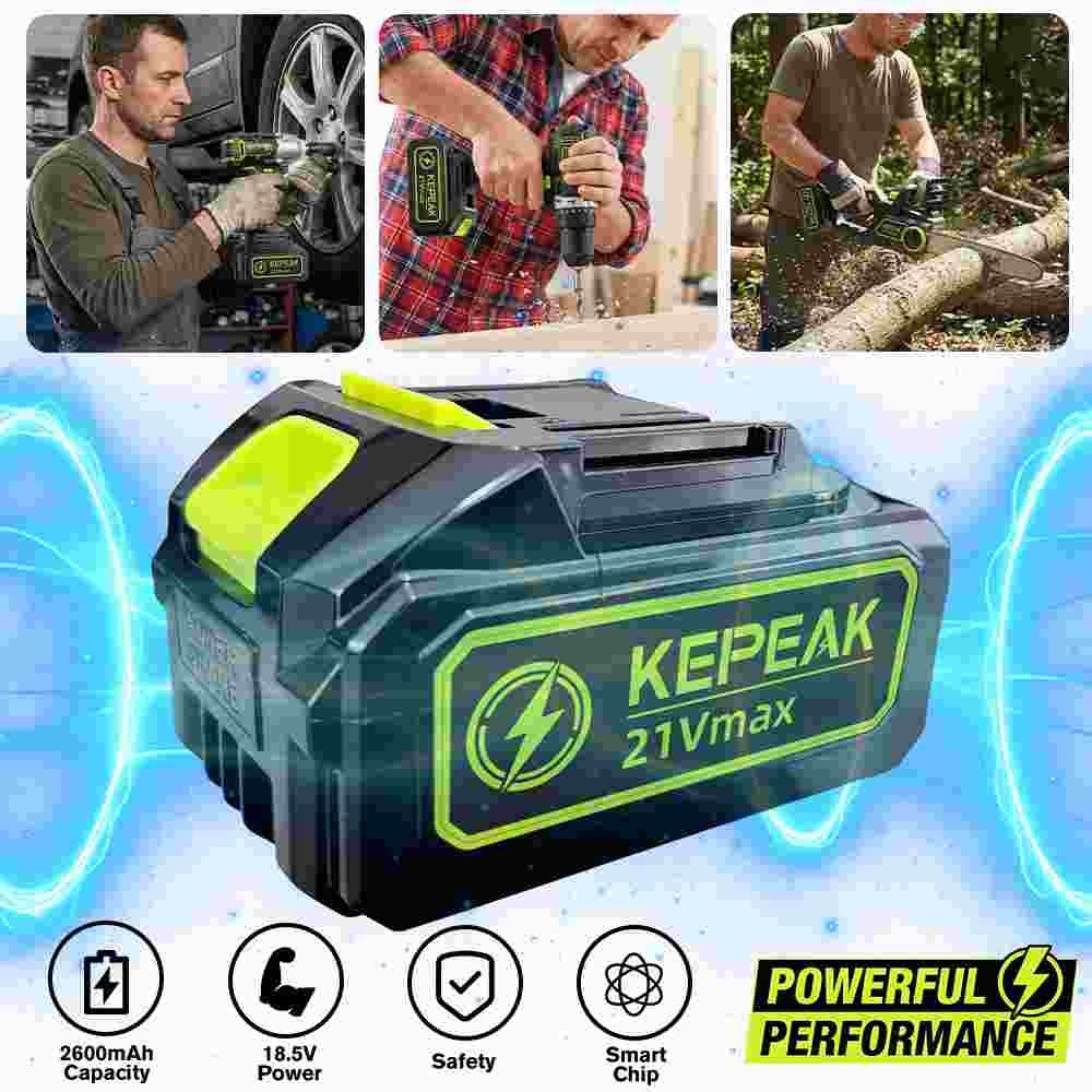 21V Lithium-ion Battery Replacement & Backup Battery with LED Power Indicator
