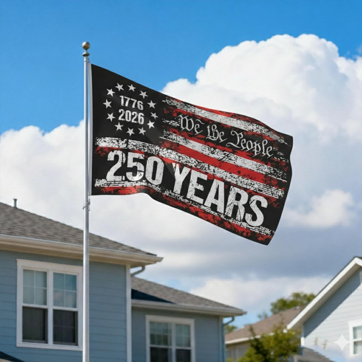 250 Years America Flag, 3X5 Ft, USA 250Th Anniversary Patriotic Design,1776-2026