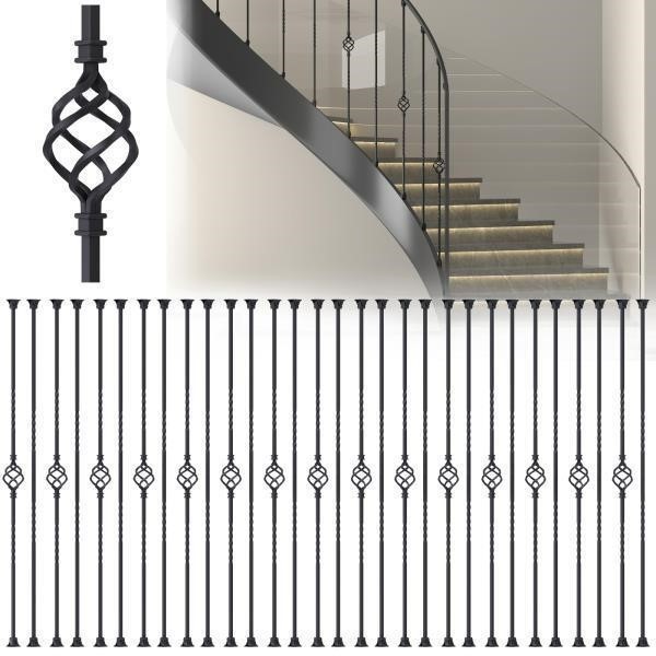 30 Decorative Balasters Wrought iron Spindels Hollow deco 44.5 in Retail 5.99 ea