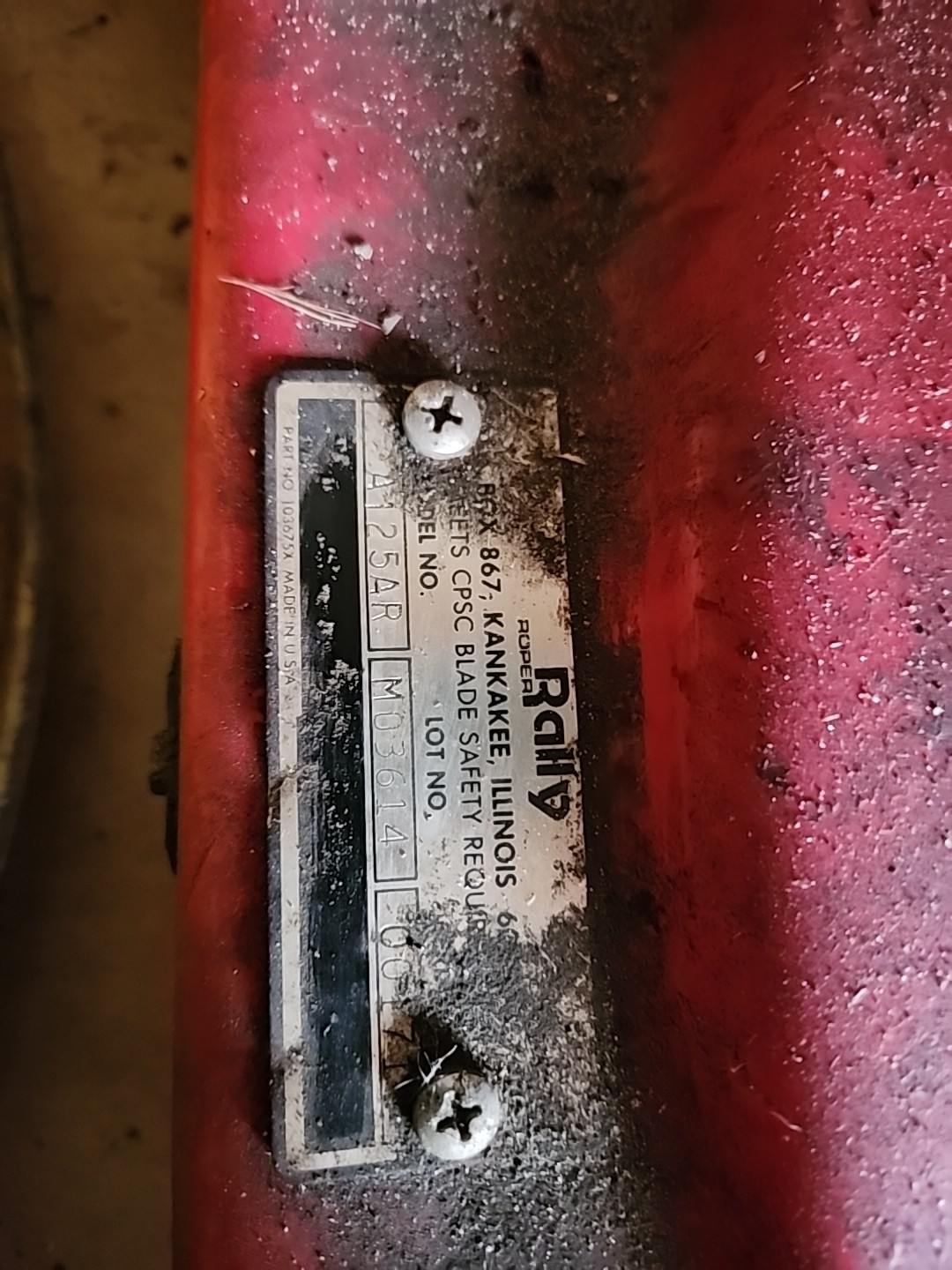 Rare Vintage Rally 22in Briggs Stratton Push Mower Usa Cave 1970s 80s Locked Up