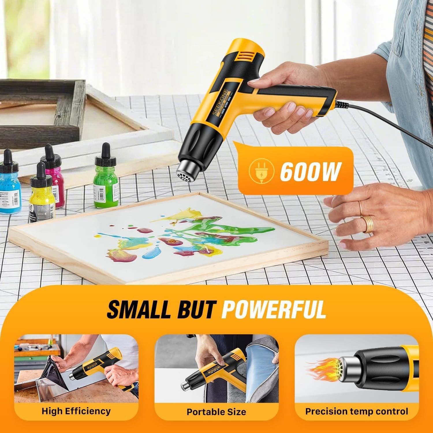 Lightweight Dual Temperature Heat Gun 572℉-932℉ for DIY Crafting & Repair