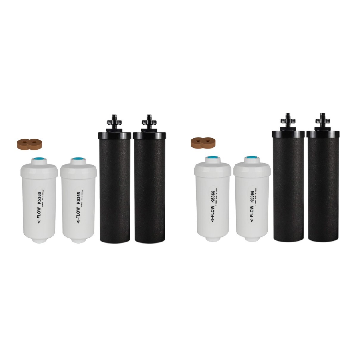 8 Pack Set-Berkey PF-2 Fluoride Water Filters and Berkey Black Carbon BB9-2