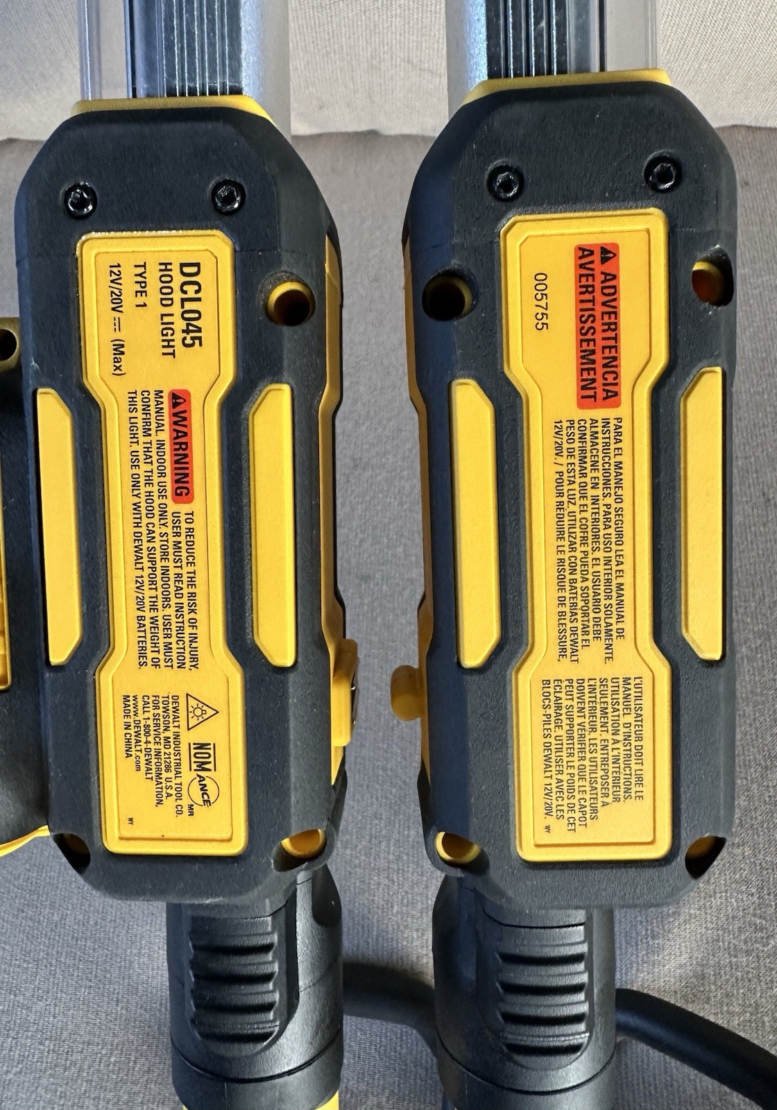 DEWALT DCL045B 12V/20V Cordless LED Hood Light-includes 1 12V Battery & Charger!