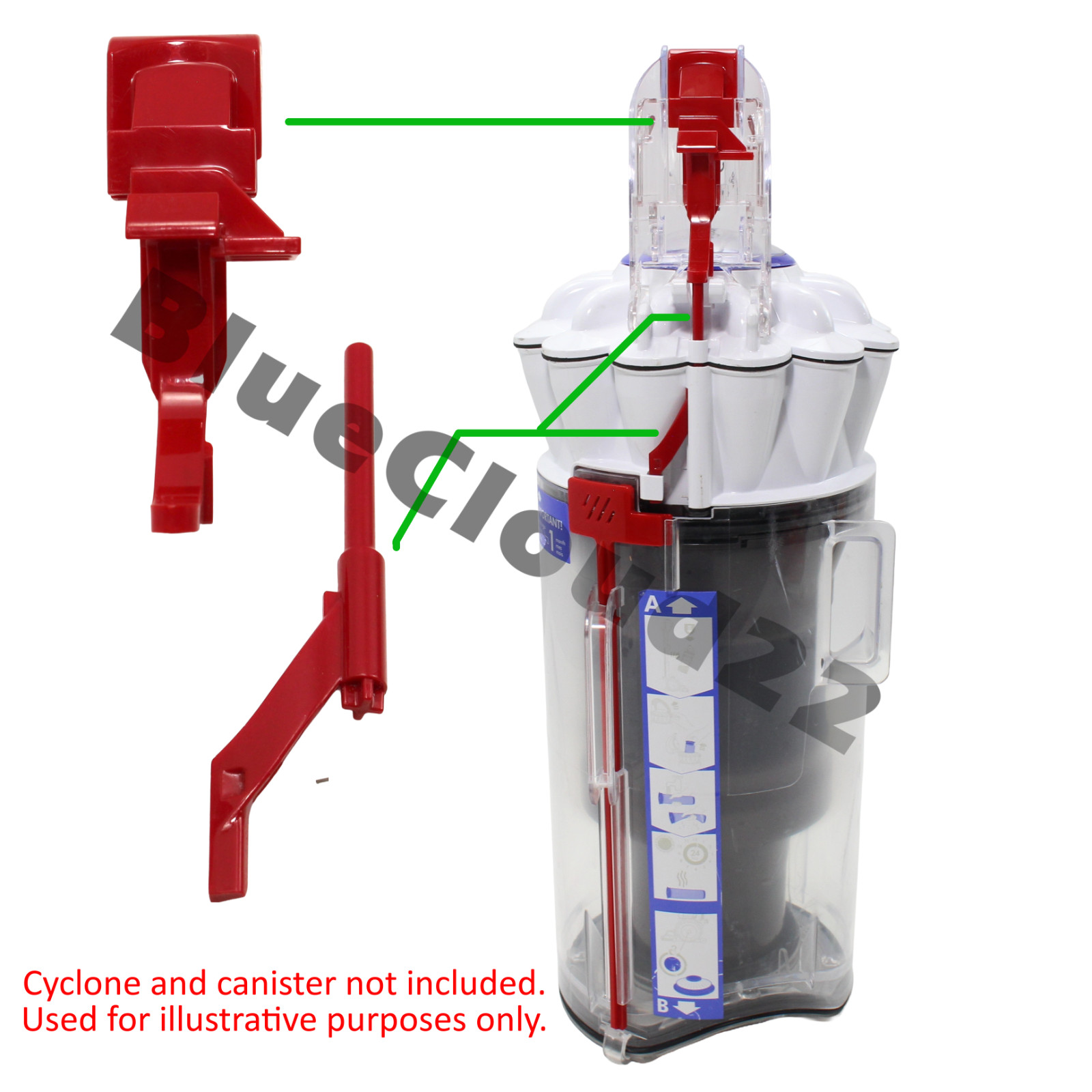 Genuine Dyson DC40 UP16 UP19 Canister Handle RELEASE PUSH BUTTON LATCH Red