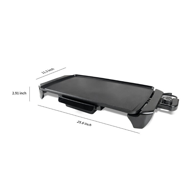 10.5×20″ Electric Griddle Temperature Control Dishwasher Safe Parts 1500 W