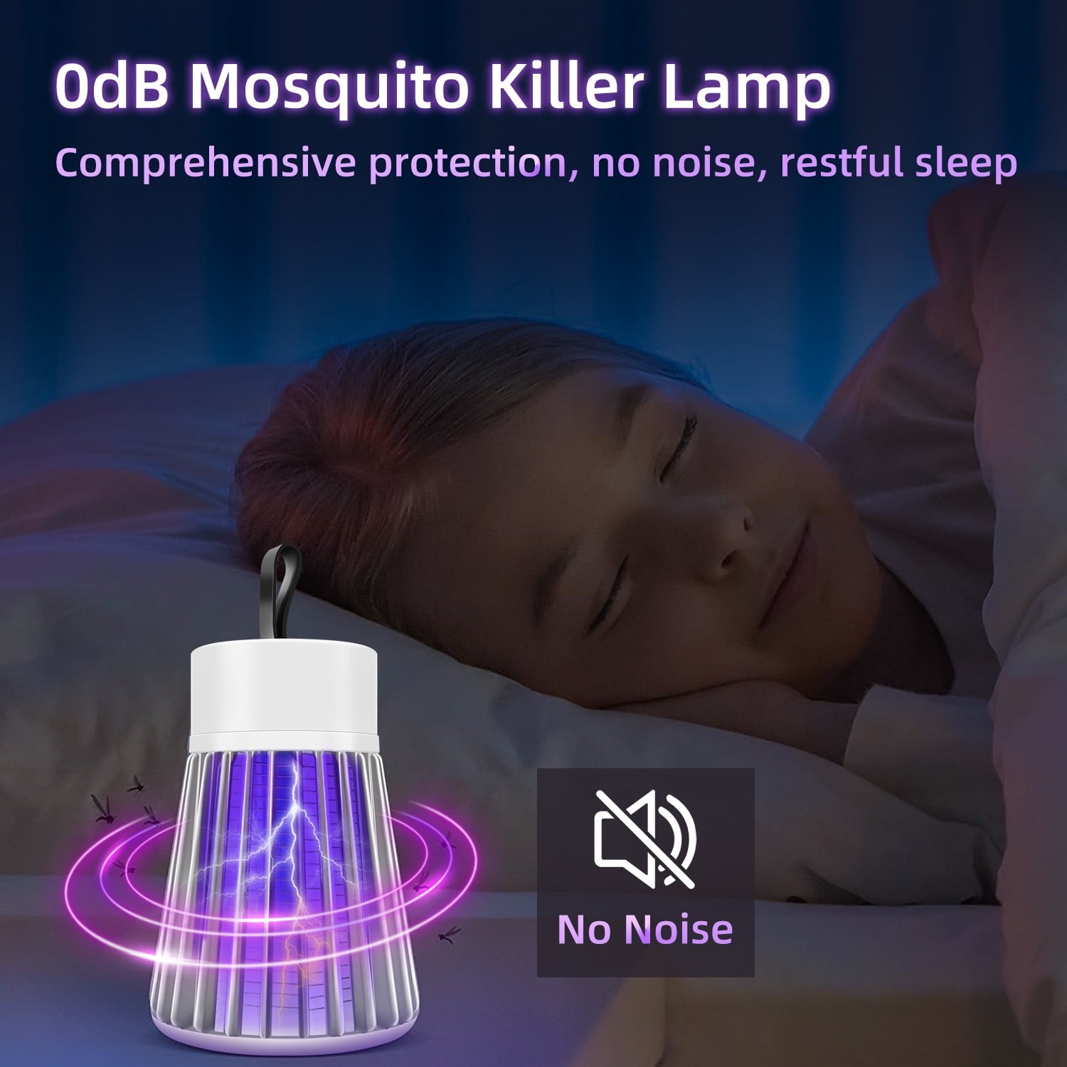 Bug Zapper Indoor Outdoor Electric Insert Killer Fly Mosquito Trap Light, White