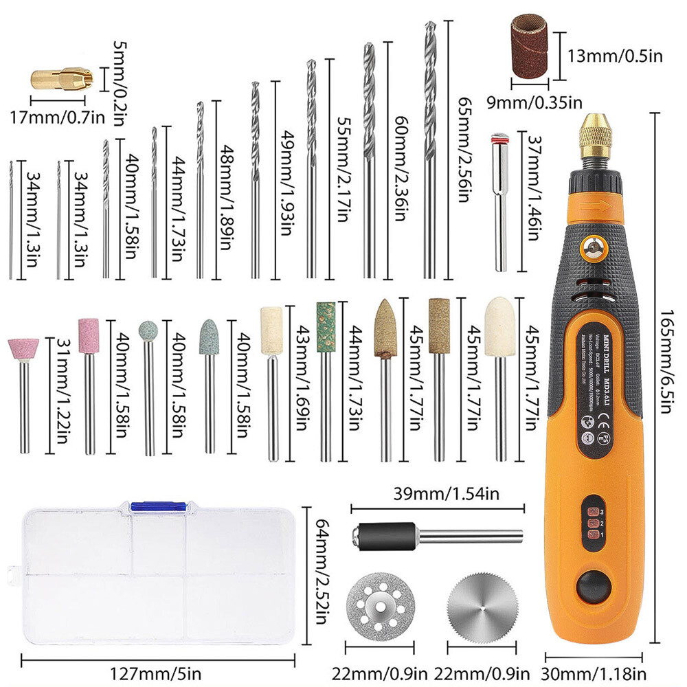 48PCS Abrasive Rotary Tool Accessories Grinding Sanding Cutting Polishing Set US