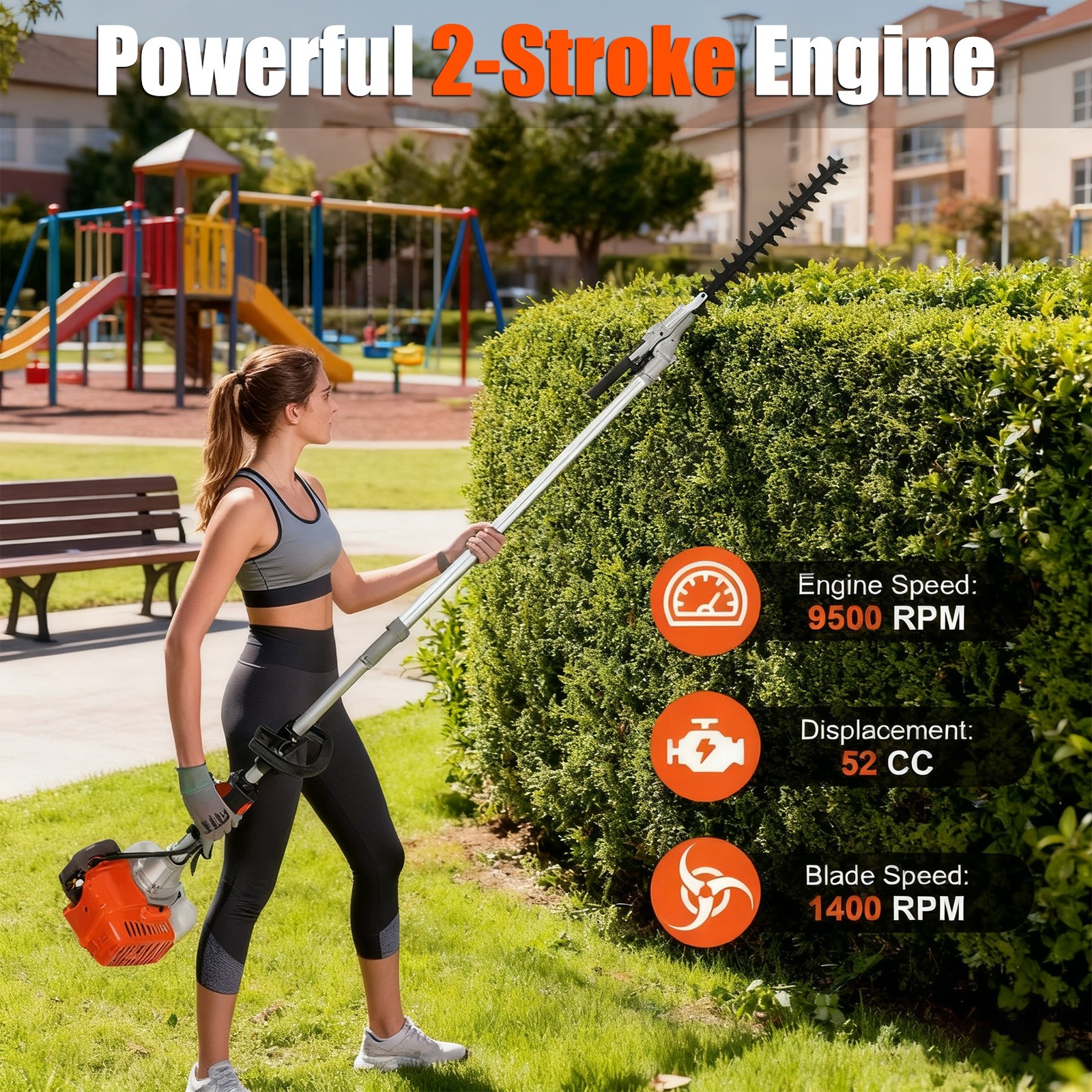 52CC 5 in 1 2-Stroke Grass String Trimmer Brush Cutter Gas Trimmer Weed Eater US