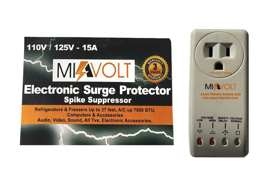 2 Pack 1800W Voltage Brownout Appliance Surge Protector 3-Years Warranty