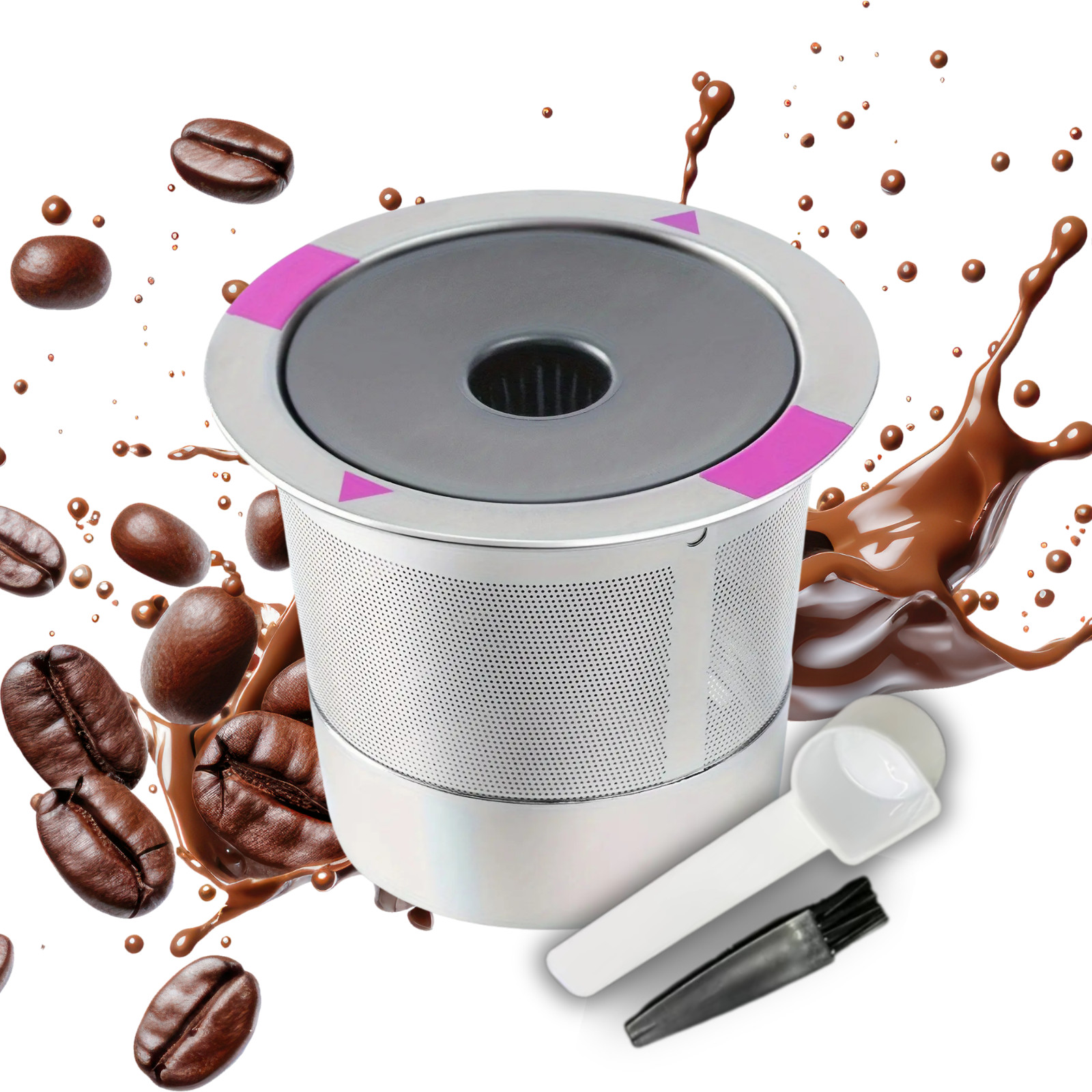 Reusable K Cup Pods 2 Pack – Stainless Steel Coffee Filter for Keurig 1.0 2.0