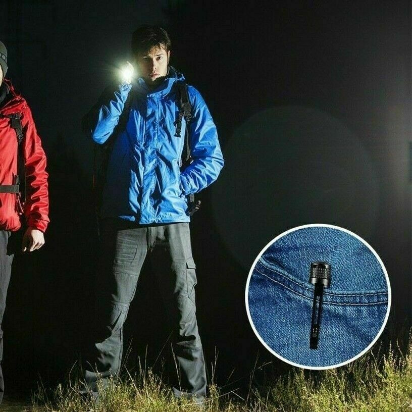 2x Tactical Flashlight Small LED Torch Light Mini Super Bright Penlight