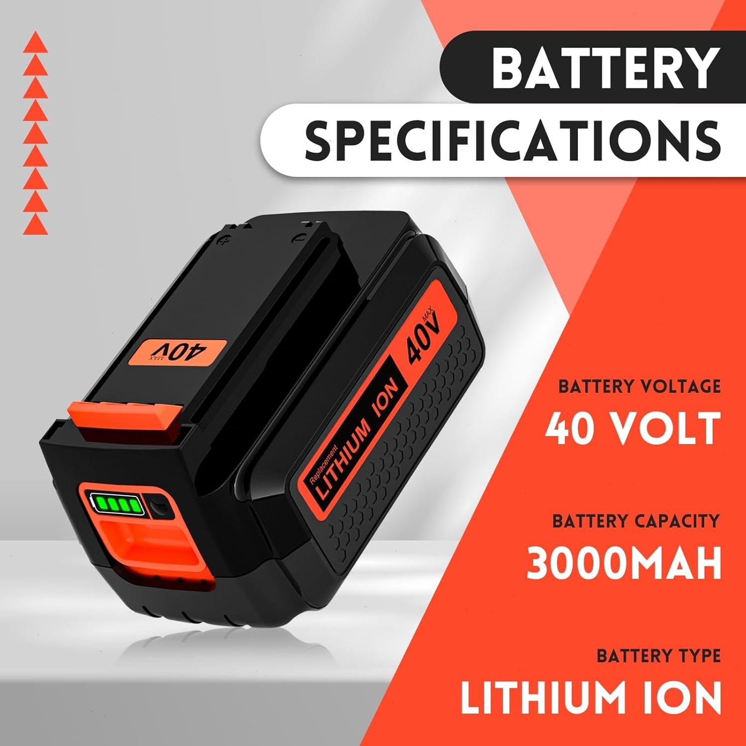 40V 2.0Ah for Black Decker 40 Volt Max Lithium Battery / Charger LBXR36 LBX2040