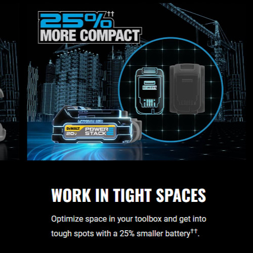 DeWALT DCBP520 POWERSTACK 20V Lith-Ion 5.0Ah Battery ✅ NEW ✅