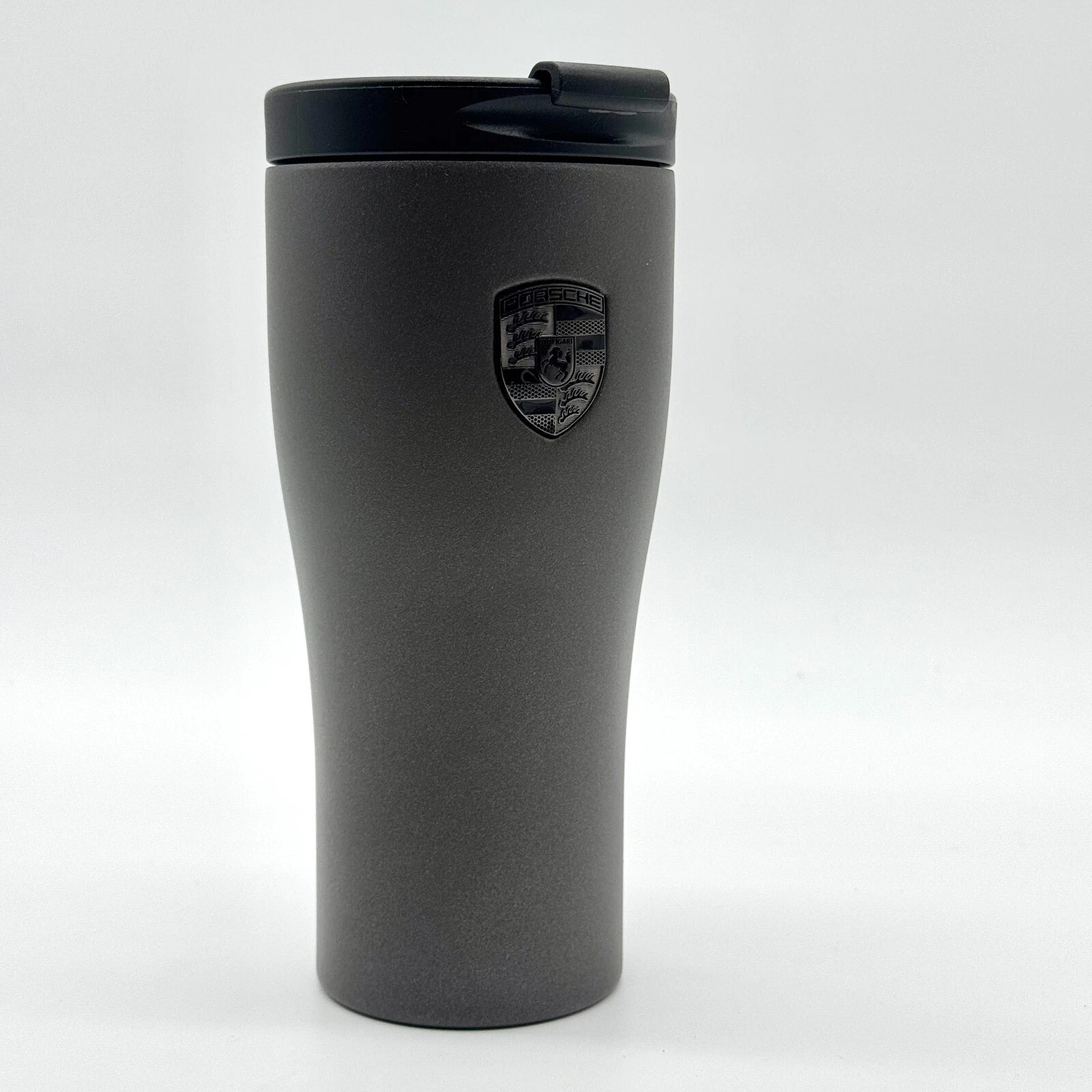 1x Porsche Thermal Mug Matte Black | 450ml (15 fl oz) Stainless Steel Travel Cup