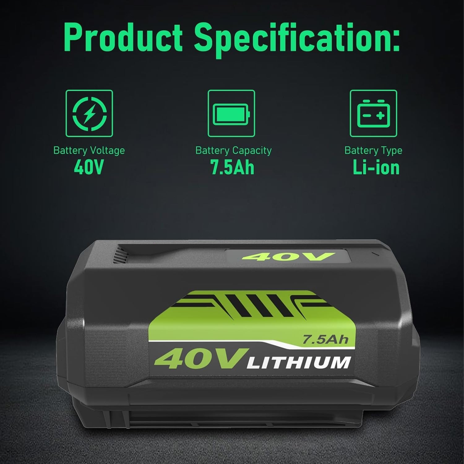 1-2 Battery & Charger For Ryobi 40V With LED Lithium-Ion 40Volt OP406VNM OP40602