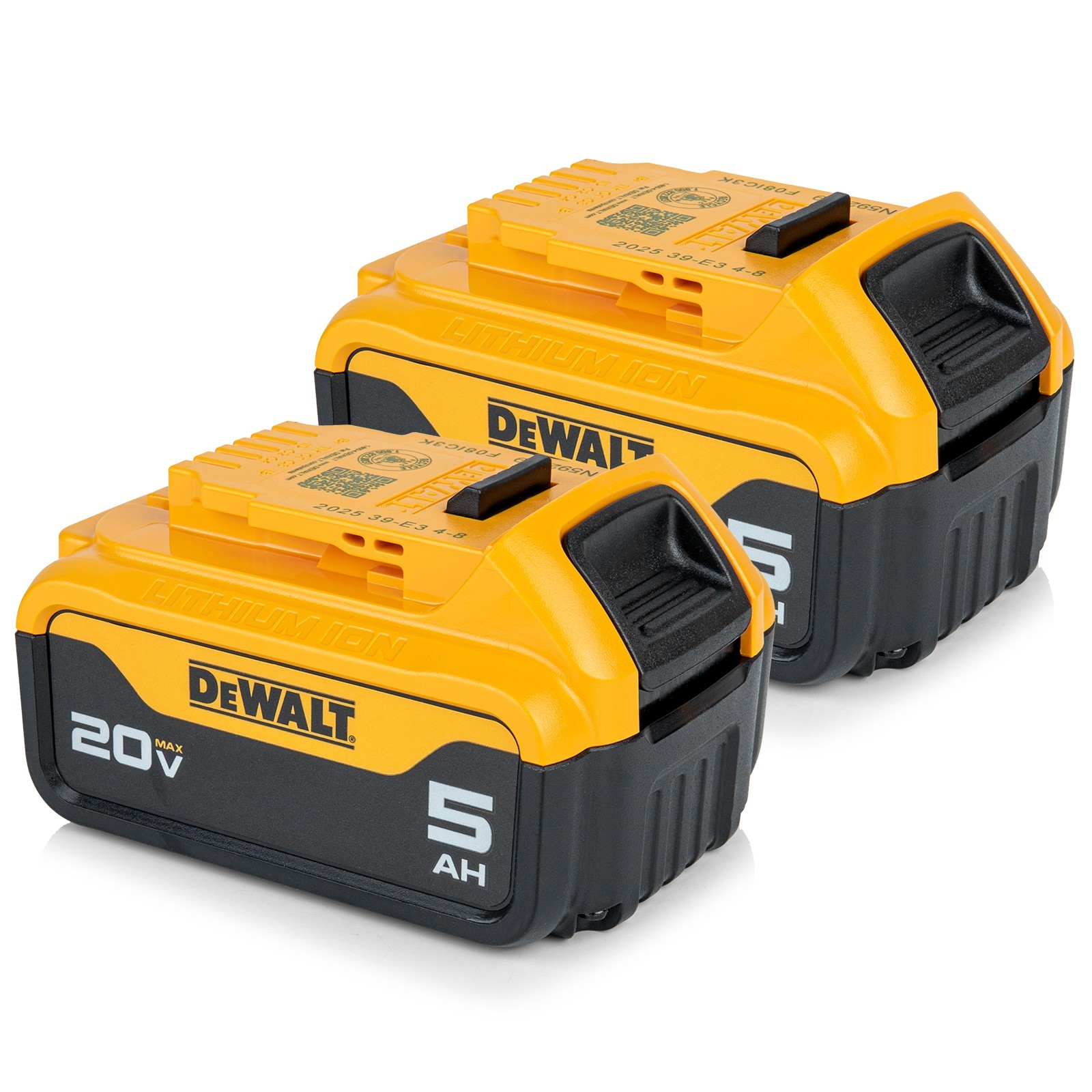 NEW (DCB205-2) DeWalt 20V MAX 5.0Ah Lithium-Ion Battery 2-Pack of DCB205