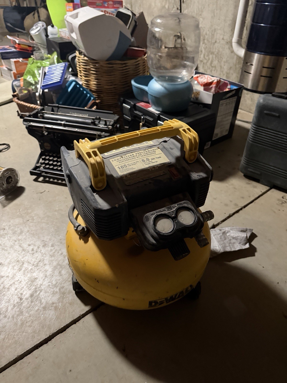 DeWalt Tool Lot w/ compressor impact drills saws and work light tower