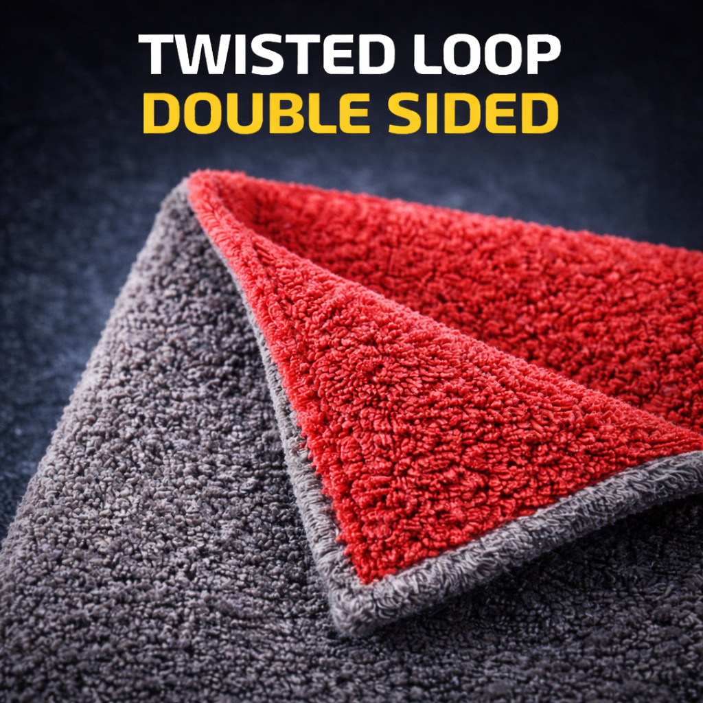 Drying Towel 18×24 Microfiber Ultra-Absorbent,Streak-free Twisted Terry 2 Pack