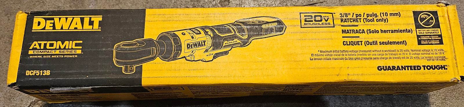 DEWALT ATOMIC COMPACT DCF513 20V MAX Brushless 3/8” Ratchet DCF513B (Tool Only)