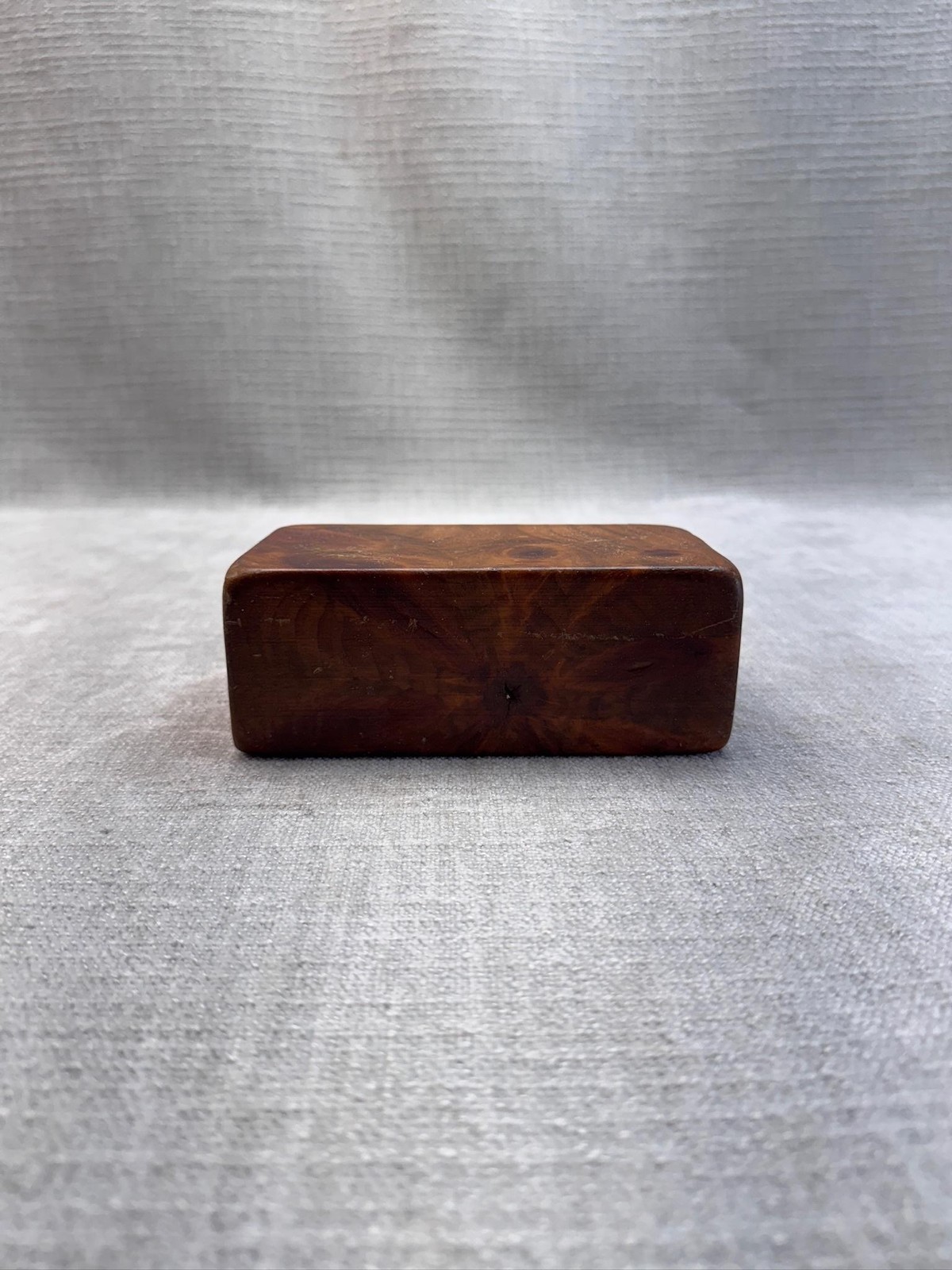 Brown Wood Bumper Block Small Rectangular Rustic Primitive Freestanding Decor