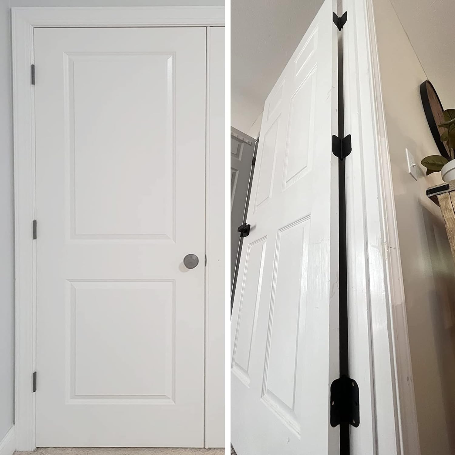 30 Pack 3.5″ Matte Black Door Hinges Interior Residential 5/8 Radius Round Corne