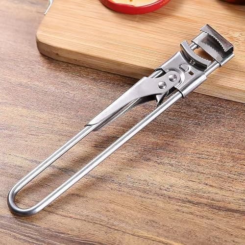 Adjustable Jar Lid Opener Stainless Steel Can Opener for Weak Hands Kitchen