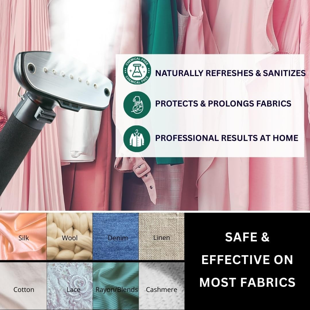 SALAV® Professional Garment Steamer with Built-In Ironing Board, 1500W Continuou