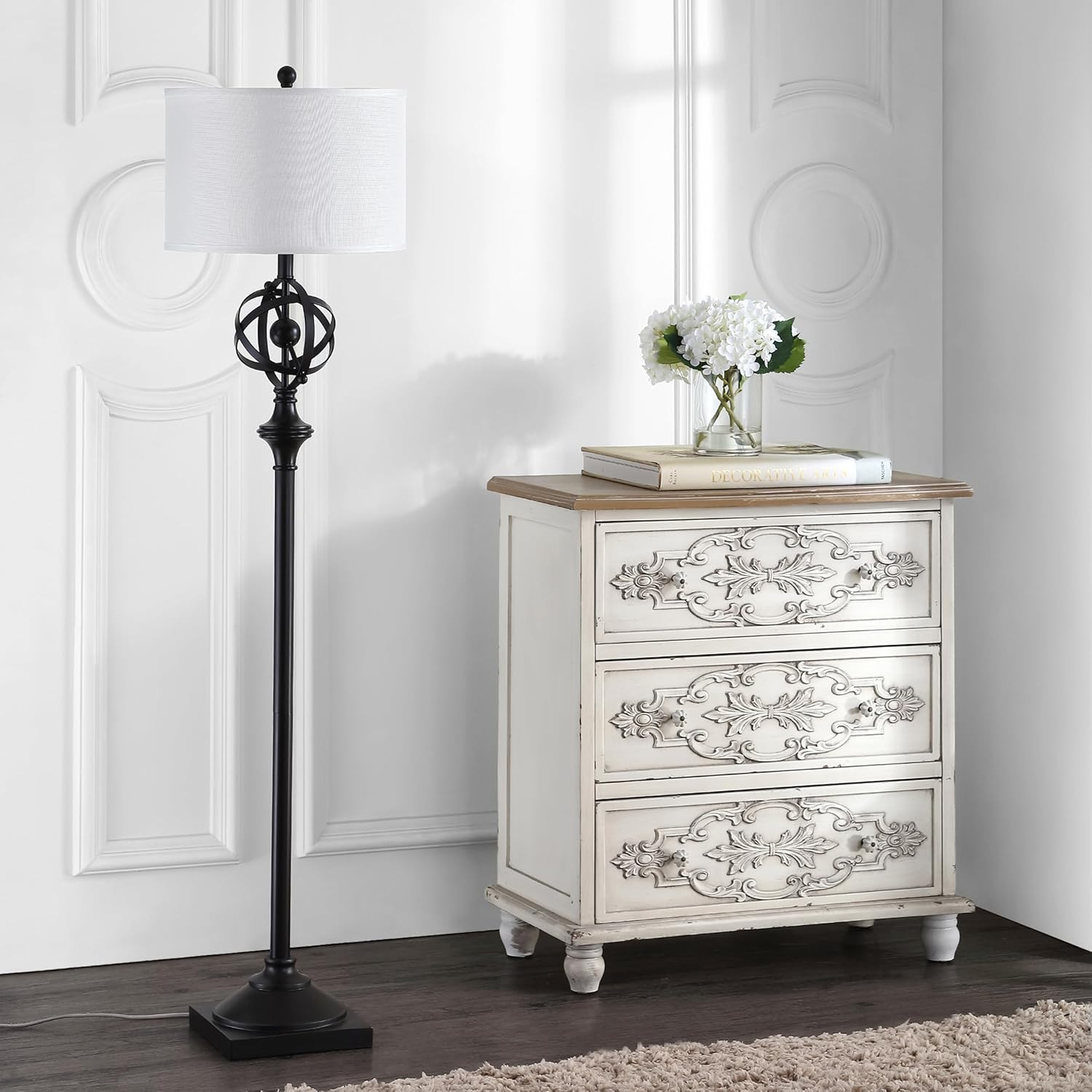 Franklin Rustic Farmhouse 60-Inch Floor Lamp with LED Bulb – Oil-Rubbed Bronze