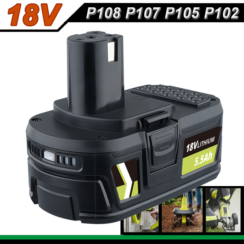 5.5Ah 18V Battery P108 PBP005 Lithium-Ion ONE+ For RYOBI P108 P109 P197 NEW