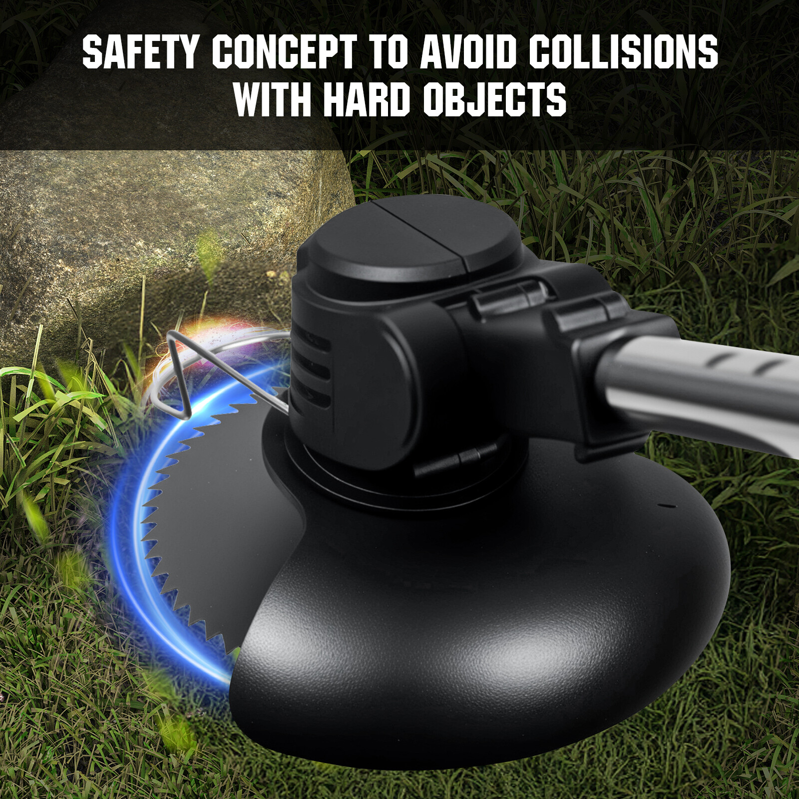 2500W Cordless Weed Eater Electric Brush Cutter Grass String Trimmer Lawn Edger