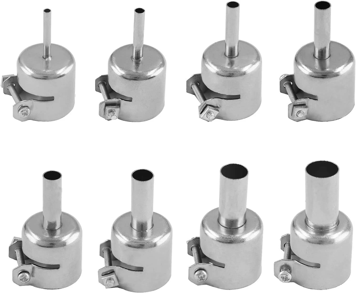 8pcs Hot Air Gun Nozzle Heat Gun Nozzles Kits Hot Air Gun Tips Nozzles Tips Tool