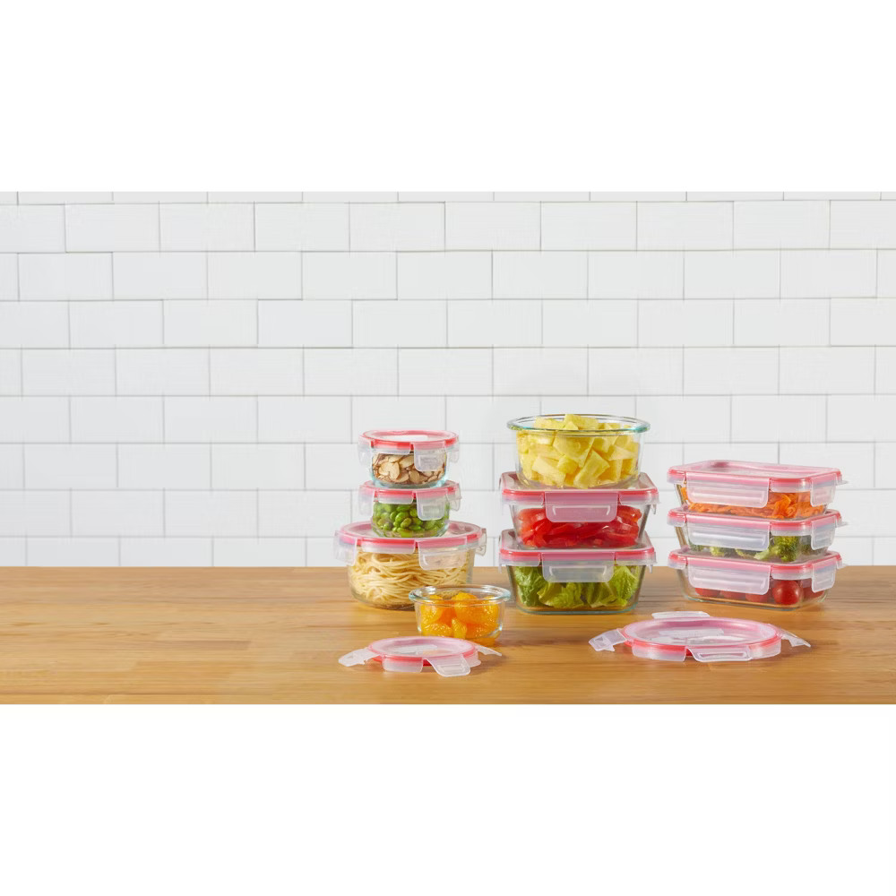 Pyrex 20pc Glass Freshlock Food Storage Set: Glass Containers with