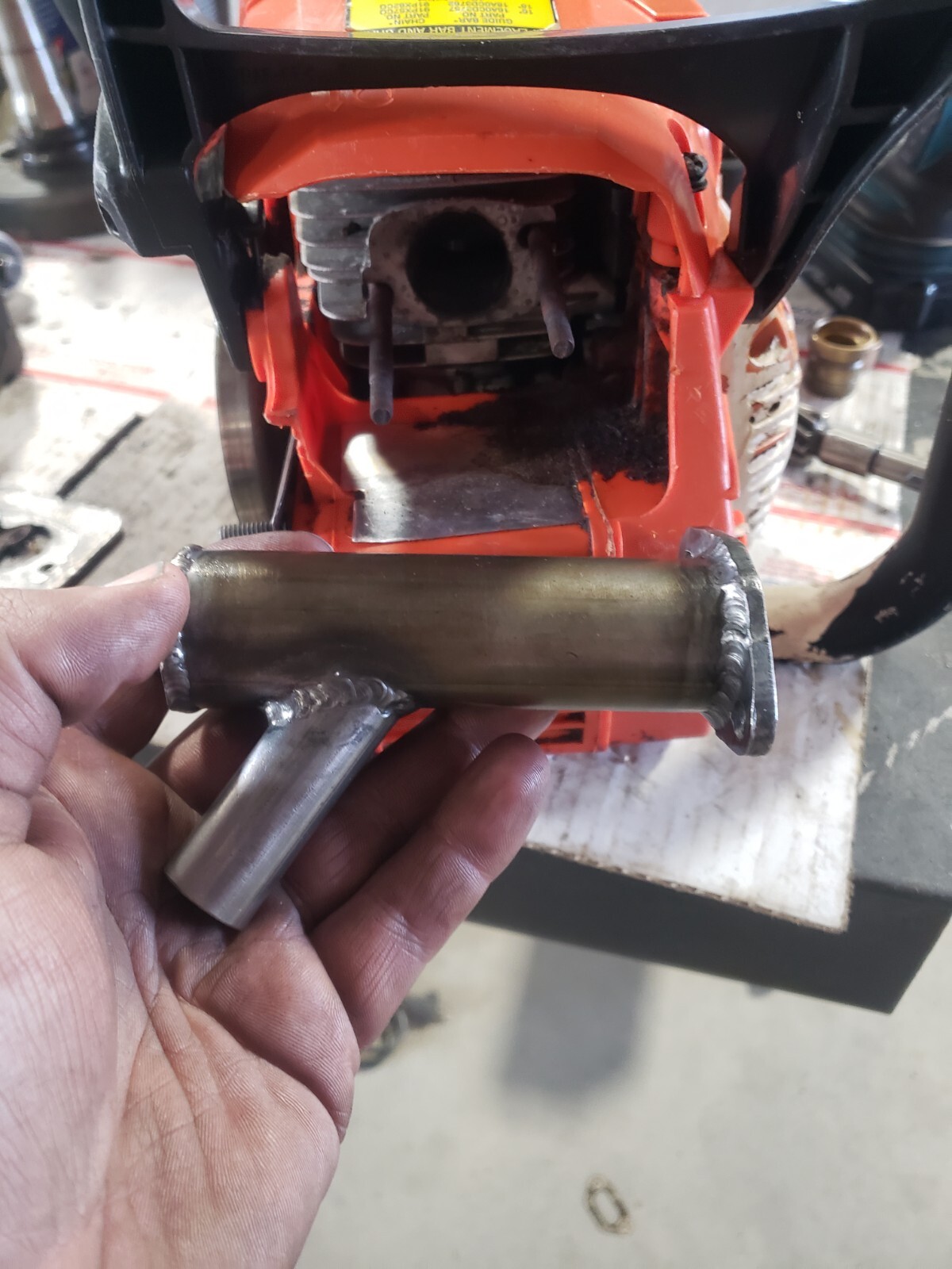 Echo CS-400 Chainsaw Muffler Exhaust Dual Port CS 400 Performance Ported pipe